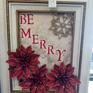 Bunch of decorations for Christmas picture frames ribbons some ornaments